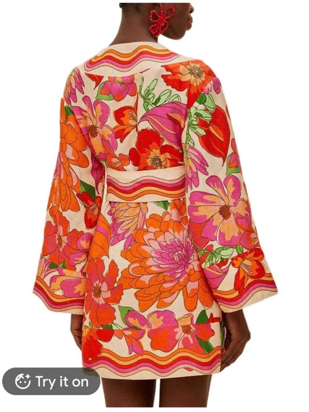 Farm Rio Spring Affair Mini Dress - Picture 2 of 3